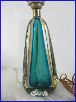 Vintage Murano Sommerso Venetian Art Glass Lamp Base