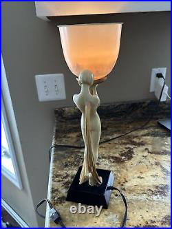 Vintage Naked Nude Lady Lamp Art Deco Stunning Signed
