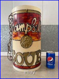 Vintage Old Modern Pop Art Andy Warhol Campbells Soup Can Lamp Sculpture'60s