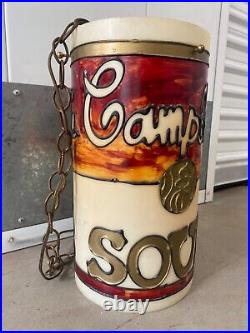 Vintage Old Modern Pop Art Andy Warhol Campbells Soup Can Lamp Sculpture'60s