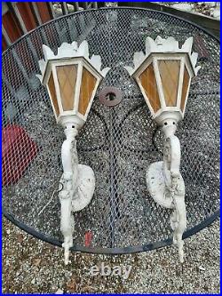 Vintage Ornate Art Deco CAST AL Wall Light SCONCE Lamp Outdoor FIXTURES