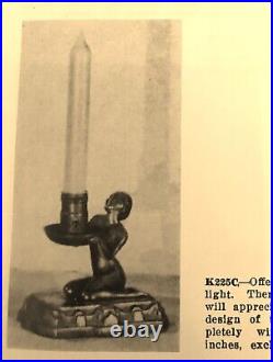 Vintage Pair Frankart / Nuart Art Style Art Deco Nymph Lamps 1920's-1930's