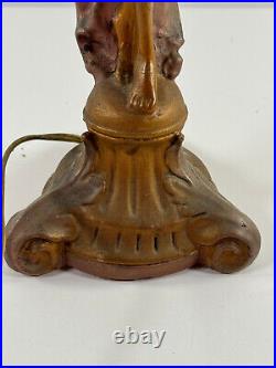 Vintage Plaster Art Nouveau Woman Pinup Woman Table Lamp NICE untested