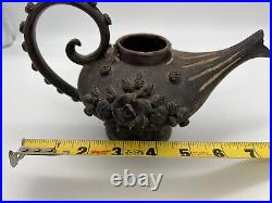 Vintage Pottery Genie Lamp Floral Unique Art Made In Italy FAST SHIPPING