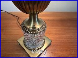 Vintage Remington Crystal & Brass Table Lamp, #6307, 23 Tall, 4 x 4 (Base)