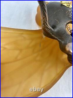 Vintage Retro Brass Art Glass Dragonfly Light Up Lamp Andrea by Sadek 2003 WORKS