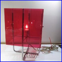 Vintage Retro Cube Art Mood Lamp Mod Style HOT PINK Rare Hanging Standing Elec