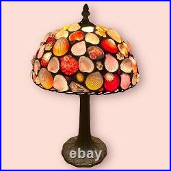 Vintage Richard Hoosin Natural Sea Shell Tiffany Table Lamp Handcrafted Coastal