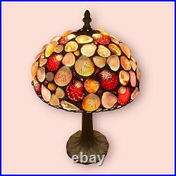 Vintage Richard Hoosin Natural Sea Shell Tiffany Table Lamp Handcrafted Coastal