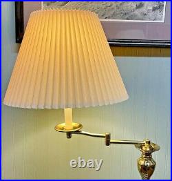 Vintage Solid Brass Stiffel Swing Arm Floor Lamp