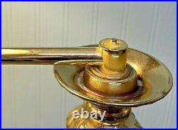 Vintage Solid Brass Stiffel Swing Arm Floor Lamp