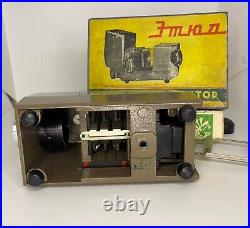 Vintage Soviet USSR Slide Projector New Lamp Movie FED Box Rare Old