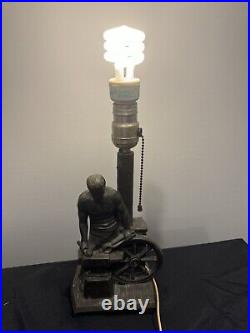 Vintage Spelter Frankart Non Uranium Art Deco Lamp Only No shade Works