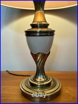 Vintage Stiffel Brass & Enamel Table Lamp, 21 Tall (Bottom to Socket)