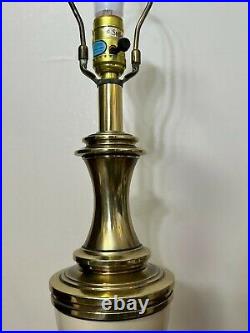 Vintage Stiffel Brass & Enamel Table Lamp, 21 Tall (Bottom to Socket)