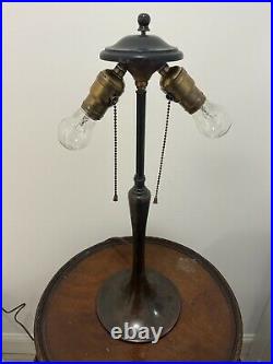 Vintage Unique Art Glass Co Leaded Lamp Handel Duffner Tiffany Lamp Era