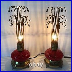 Vintage Waterfall Table Lamps Art Deco