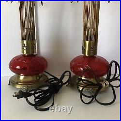 Vintage Waterfall Table Lamps Art Deco
