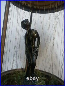 Vintage XL 34 Hanging Rain Oil Lamp Nude Greek Goddess Rare Double String