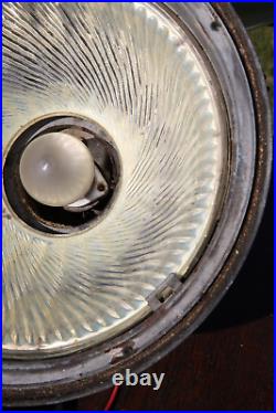 Vintage industrial Spotlight lamp Art Deco Mercury Glass ship boat search light