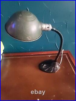 Vtg 1920's Faries Mfg. Art Deco Flex Goose Neck Desk Lamp Light Original S 7460