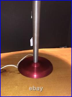 Vtg 1930's Art Deco Machine Age Streamlined Red Aluminum Lamp made by Soundrite