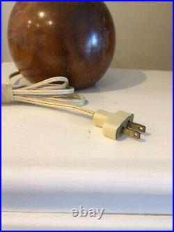 Vtg Albert Berry Arts & Crafts Myrtlewood Small Orb Lamp Craftshop Seattle Wood