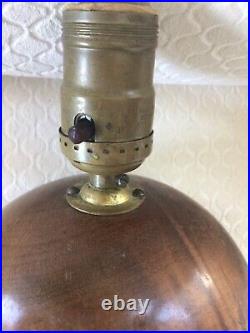 Vtg Albert Berry Arts & Crafts Myrtlewood Small Orb Lamp Craftshop Seattle Wood