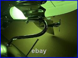 Vtg Art Deco Frosted Glass Airplane Light DC-3 Plane Lamp 1970s