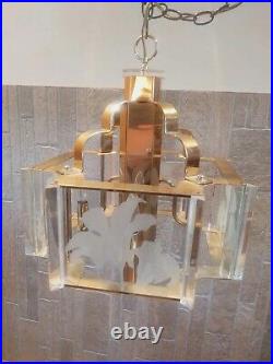 Vtg. Art Deco Hollywood Regency Frederick Raymond Lily CANDLE CHANDELIER SWAG