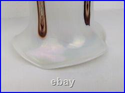Vtg Art Deco Opalescent Art Glass Pulled Tulip Light Lamp Shade Large Tall 14