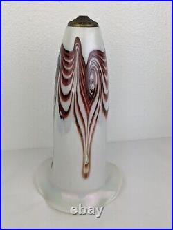 Vtg Art Deco Opalescent Art Glass Pulled Tulip Light Lamp Shade Large Tall 14