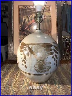 Vtg CALIFORNIA Ceramics Designer Large Stoneware LampArt PotteryMCMFarmhouse