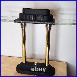 Vtg Halogen Desk Lamp Art Deco Style Robert Sonneman Design UFO Retro Table Lamp