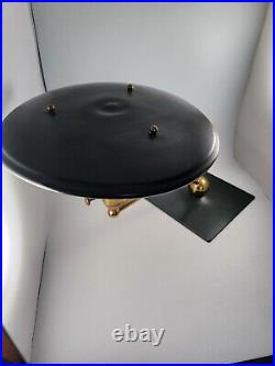 Vtg Leroy C Doane Sight Light Green Brass Swivel Desk Lamp Art Deco MCM UFO