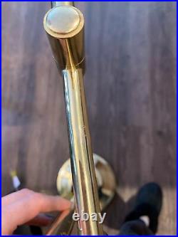 Vtg MCM Gold Metal Brass Adjustable Floor Lamp Pharmacy Art Deco