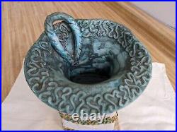 Vtg. MCM Italian art pottery vase/TV lamp