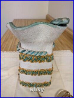 Vtg. MCM Italian art pottery vase/TV lamp