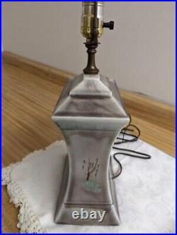 Vtg. MCM seahorse art pottery ceramic lamp