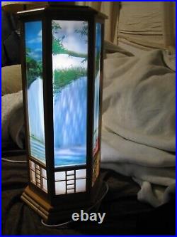 Vtg. Motion Image Lamp Moving Waterfall Picture Water Econolite like Japanese