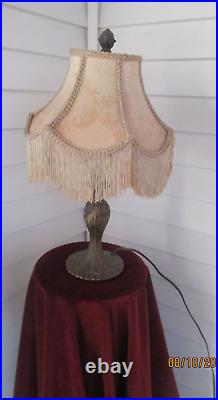 Vtg Ornate Bronze Art Nouveau Boudoir Lamp Vanity Dresser