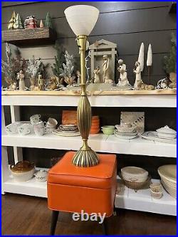 Vtg Rembrant Lamps Torch Lamp 36 Tall Mid Century Hollywood Regency Art Deco