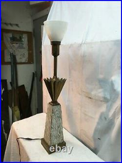 Vtg. Stiffel Regency Brass Torchiere Lamp Art Deco Dutch Modern Mid Century WOW