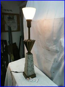 Vtg. Stiffel Regency Brass Torchiere Lamp Art Deco Dutch Modern Mid Century WOW