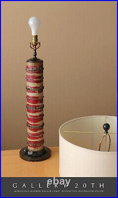 WOW! MID CENTURY MARBRO ROLLER TABLE LAMP! 1950s VTG ART HOLLYWOOD REGENCY DECOR