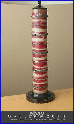 WOW! MID CENTURY MARBRO ROLLER TABLE LAMP! 1950s VTG ART HOLLYWOOD REGENCY DECOR