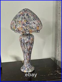 WOW! Murano Italian Millefiori Art Glass Table Lamp, Mid Century- Tall- Vintage