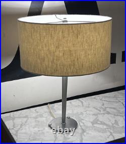 Walter Von Nessen Art Deco Machine Age Aluminum Brass Table Lamp Vtg Modern Mcm